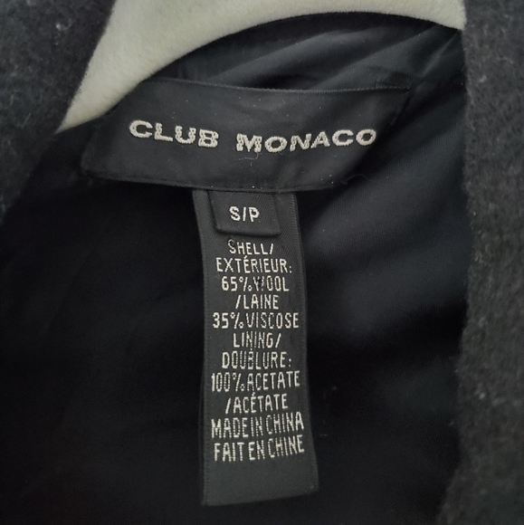 Club Monaco black pea coat size S - Picture 7 of 10